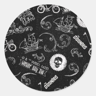 Goonies Icons Mönster Runt Klistermärke