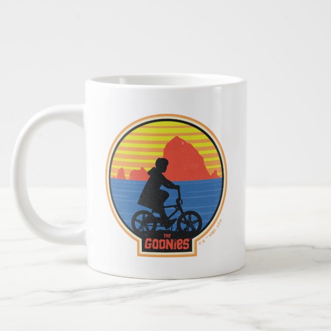 Goonies Retro Mikey Riding Bike Graphic Jumbo Mugg (Vänster)
