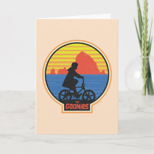 Goonies Retro Mikey Riding Bike Graphic Kort