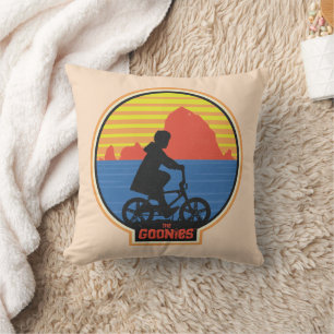 Goonies Retro Mikey Riding Bike Graphic Kudde