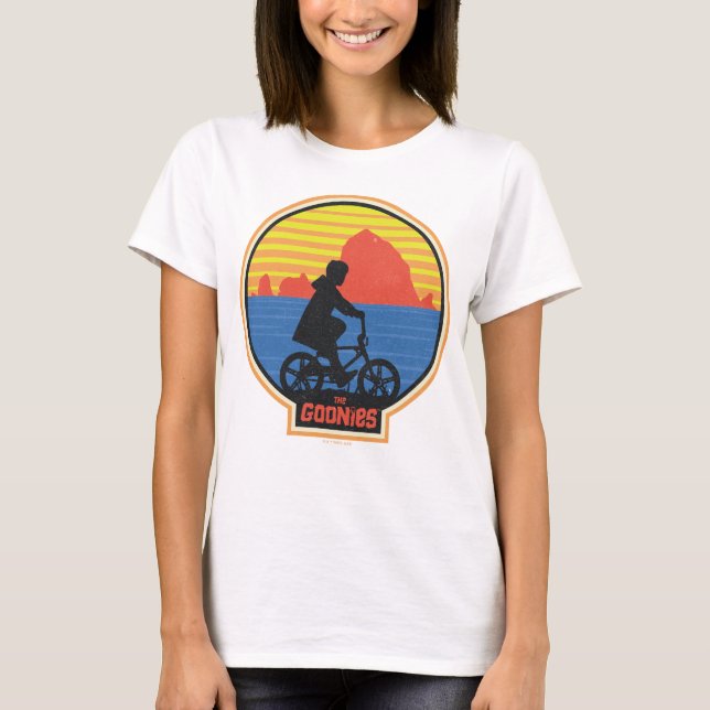 Goonies Retro Mikey Riding Bike Graphic T Shirt (Framsida)