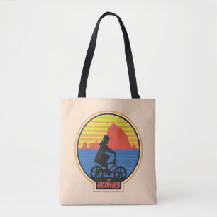 Goonies Retro Mikey Riding Bike Graphic Tygkasse