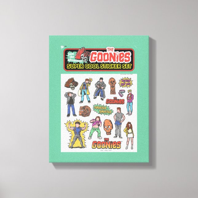 Goonies Retro Sticker Lakan Graphic Canvastryck (Framsida)