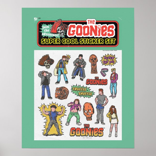 Goonies Retro Sticker Lakan Graphic Poster (Framsidan)