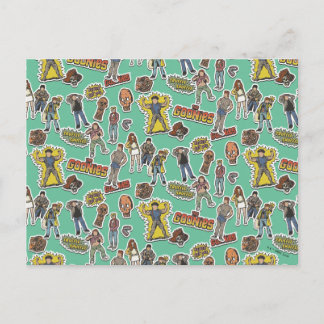 Goonies Retro Sticker Mönster Vykort