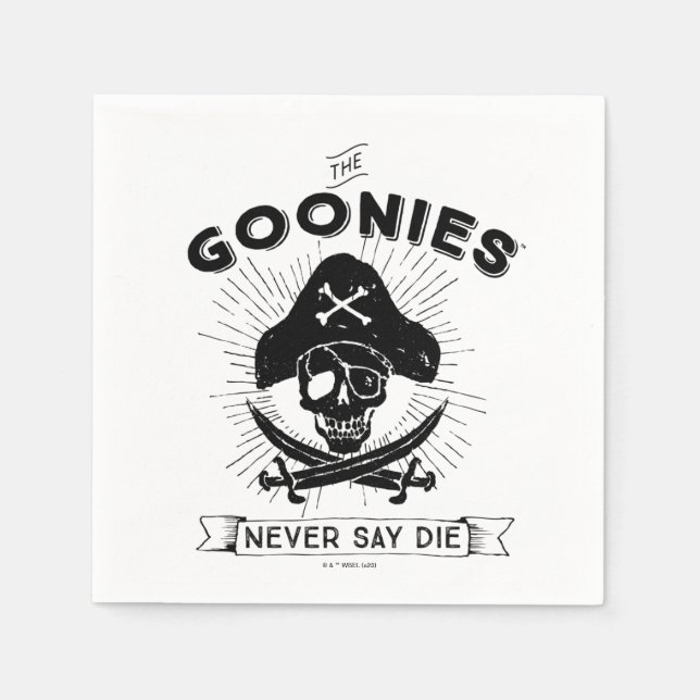 Goonies "say Die" Pirat Badge Pappersservett (Framsidan)