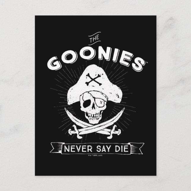 Goonies "say Die" Pirat Badge Vykort (Framsida)