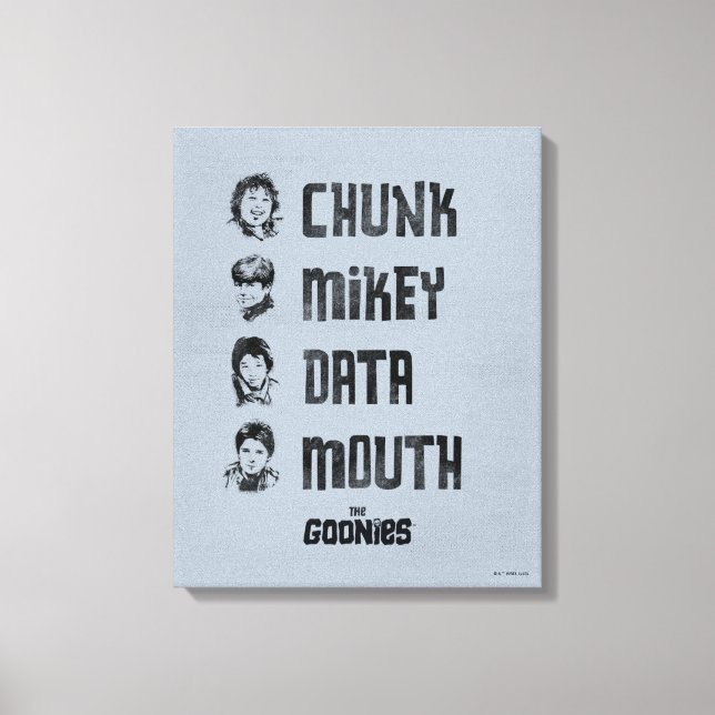 Goonies | Segment, nyckel, data, mun Canvastryck (Framsida)