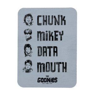 Goonies Segment, nyckel, data, mun Magnet