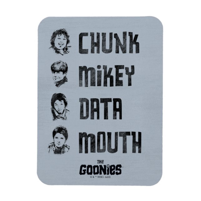 Goonies | Segment, nyckel, data, mun Magnet (Vertikal)