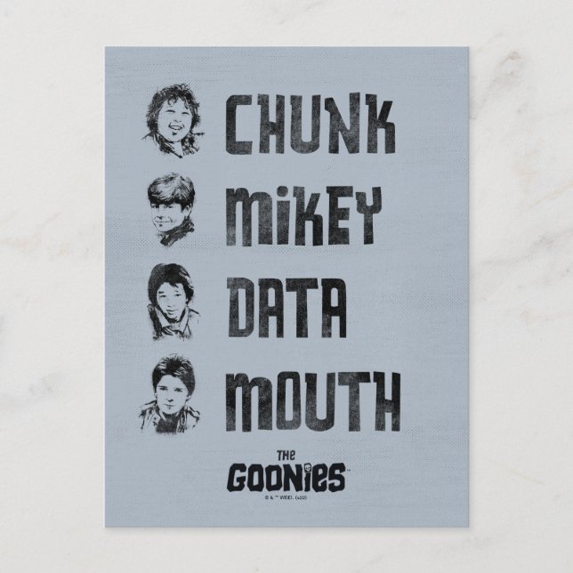Goonies | Segment, nyckel, data, mun Vykort (Framsida)