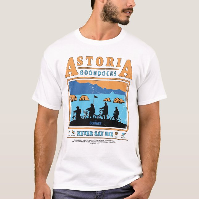 Goonies Silhouettes over Astoria Goondocks T Shirt (Framsida)