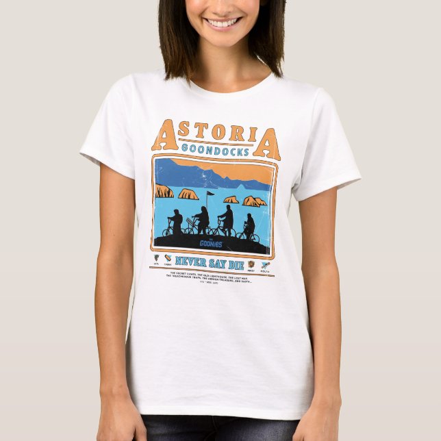 Goonies Silhouettes over Astoria Goondocks T Shirt (Framsida)