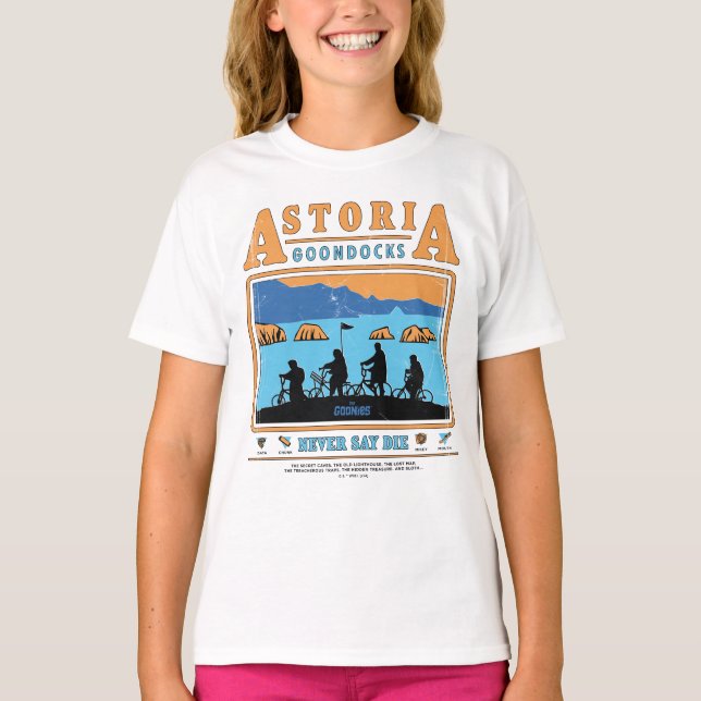 Goonies Silhouettes over Astoria Goondocks T Shirt (Framsida)