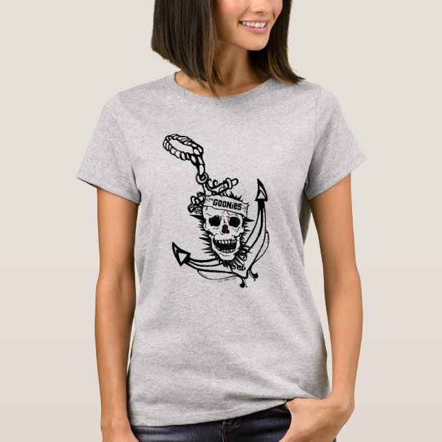 Goonies Skull & Anchor-grafik T Shirt (Framsida)