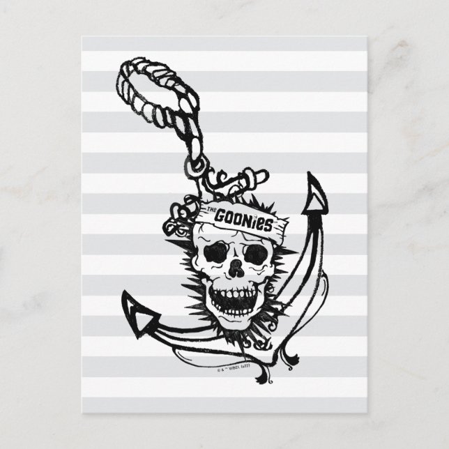 Goonies Skull & Anchor-grafik Vykort (Framsida)