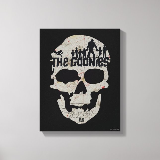 Goonies Skull Silhouette Graphic Canvastryck (Framsida)