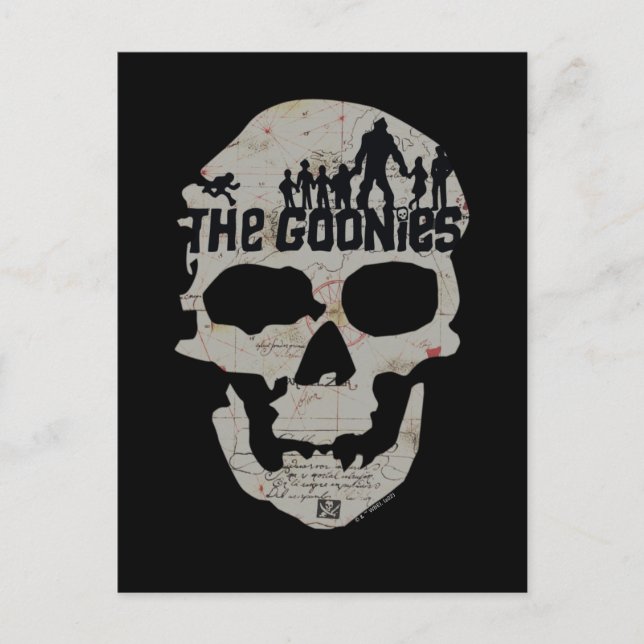 Goonies Skull Silhouette Graphic Vykort (Framsida)