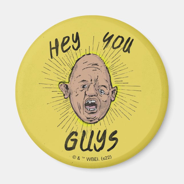 Goonies Sloth Doodle "Hej, ni killar" Magnet (Framsidan)