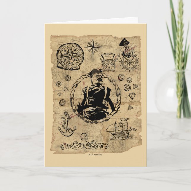 Goonies Sloth Treasure Karta Kort (Framsida)