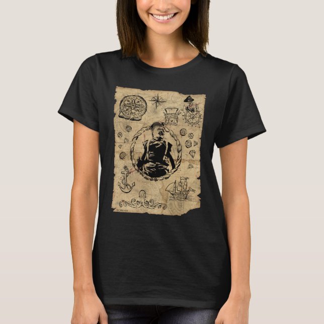 Goonies Sloth Treasure Karta T Shirt (Framsida)