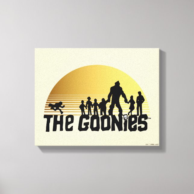 Goonies Sunset Silhouette Graphic Canvastryck (Framsida)