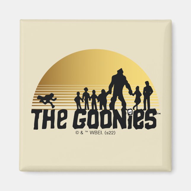 Goonies Sunset Silhouette Graphic Magnet (Framsidan)