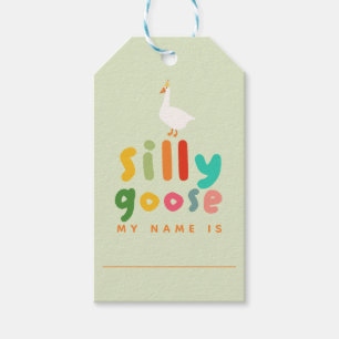 Goose Adoption Stuffie Birthday Favor Presentetikett