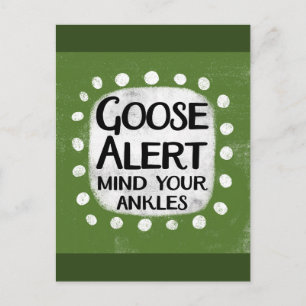 Goose Alert-vykort Vykort