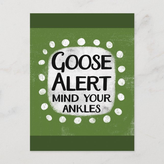 Goose Alert-vykort Vykort (Framsida)