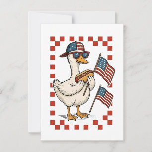 Goose American USA flagga Memorial Dag 4 juli Inbjudningar
