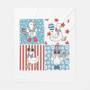 Goose American USA flagga Memorial Day 4:e juli Fleecefilt