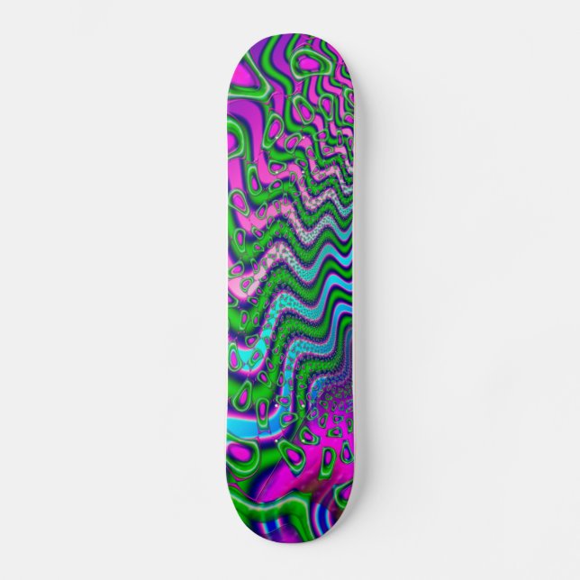 Goose Berries Psychedelic Fractal Skateboard Bräda 19,5 Cm (Framsida)