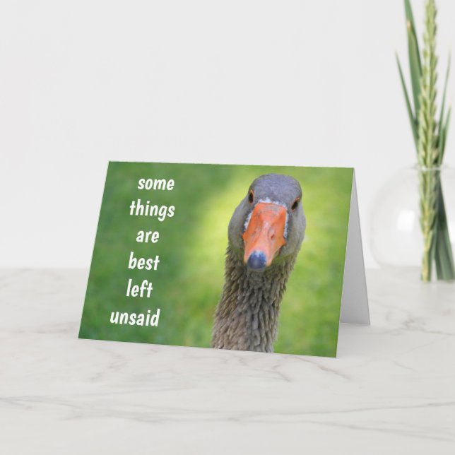 Goose Birthday Advice Kort (Framsida)