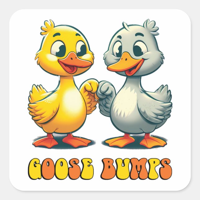Goose Bump Fyrkantigt Klistermärke (Framsida)