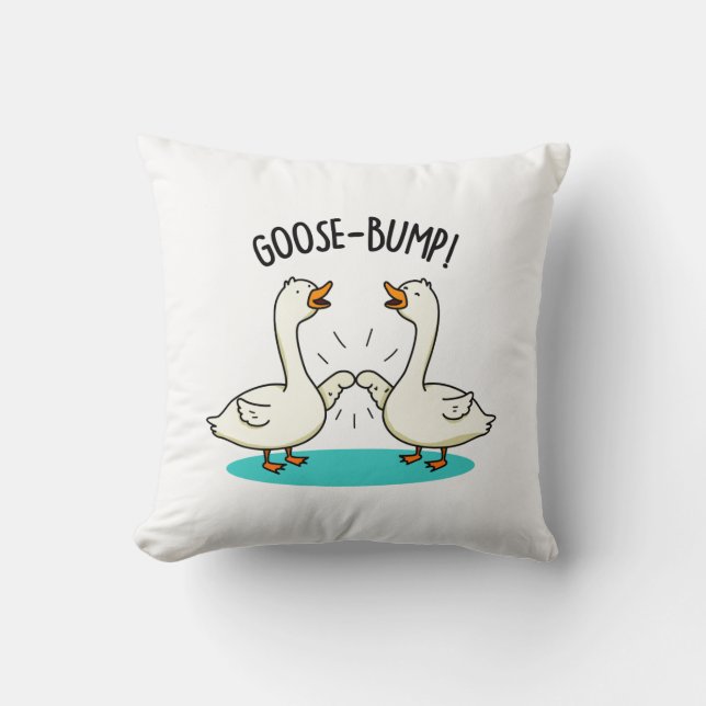Goose Bumps Funny Animal Pun Kudde (Framsida)