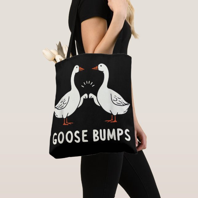 Goose Couple Funny Goose Bumps Sarcastic Goose Lov Tygkasse (Närbild)