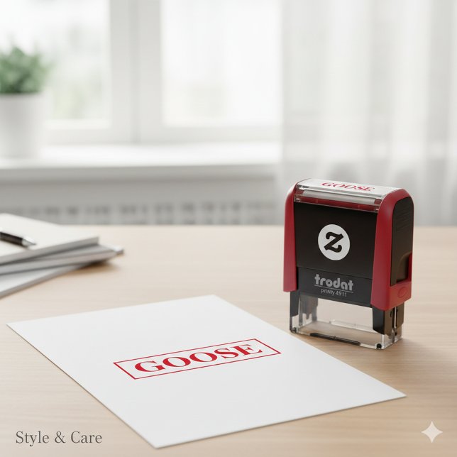 Goose Custom Text Self-Inking Stamp for Crafts Självfärgande Stämpel (Goose Custom Text Self-Inking Stamp for Crafts)