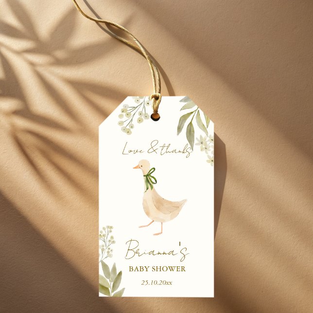 Goose-daghem, rhymes babydusch presentetikett (Skapare uppladdad)