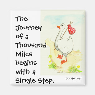 "Goose"-drivmagnet med Confucius-citatet Magnet