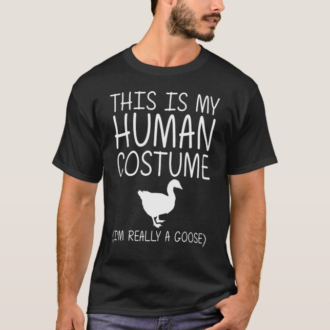 Goose Easy Halloween Human Costume Waterfowl Anima T Shirt (Framsida)