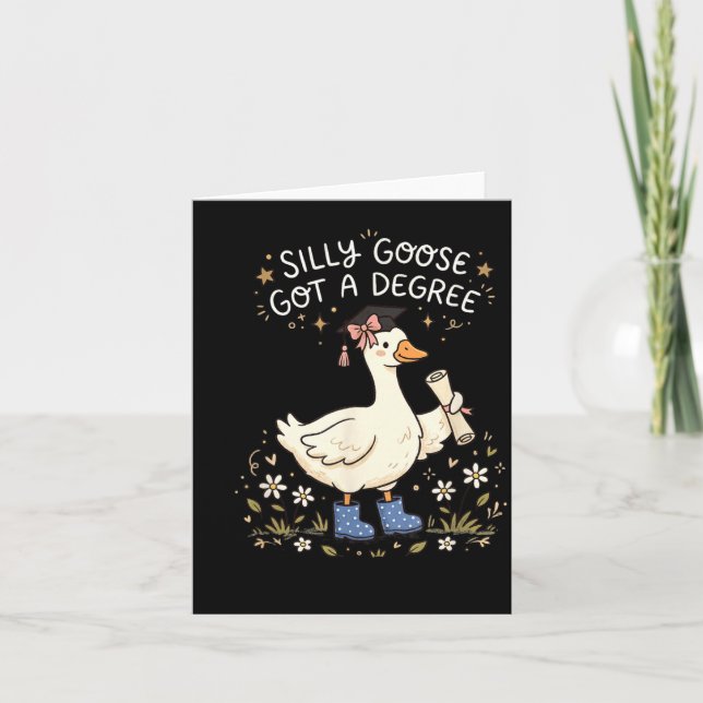 Goose Får En Examen Rolig Examen Roligt Kort (Framsida)