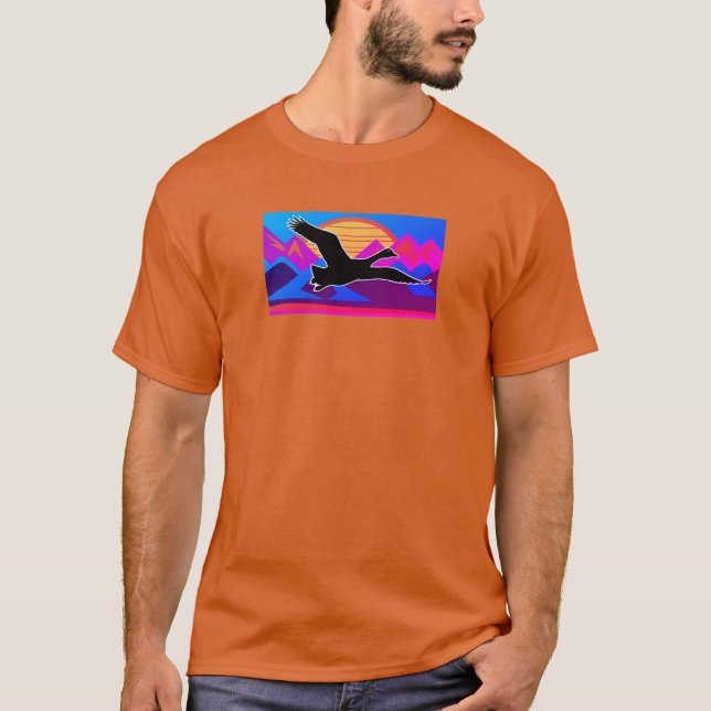 Goose Flies vid Sunset T Shirt (Framsida)