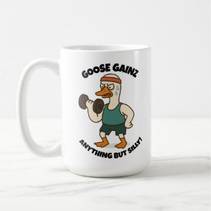 Goose Gainz – Rolig Goose Gym Träningsdesign Kaffemugg