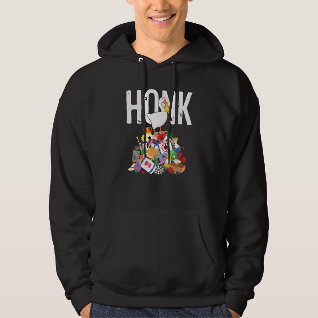 Goose Game Honk Untitred Goose Addence Press Y T Hoodie (Framsida)