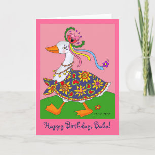 Goose går ut ukrainsk folkart kort