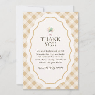 Goose Gender Neutral Baby Shower Tack för ditt kor Kort