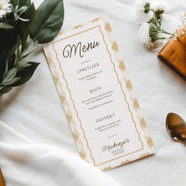 Goose & Gingham Baby Shower Party Menu Meny