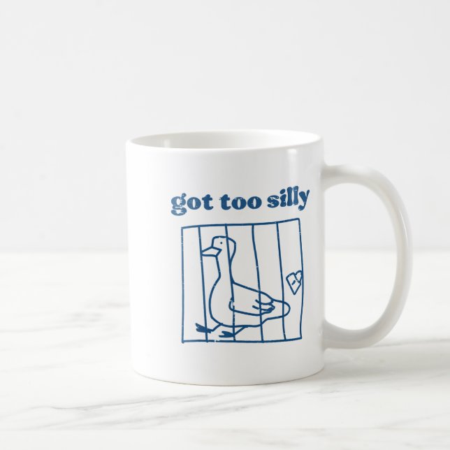 Goose Got Too Silly Prison Funny Jail Animal Kids  Kaffemugg (Höger)