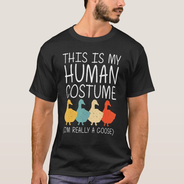 Goose Halloween Human Costume Waterfowl Animal Eas T Shirt (Framsida)